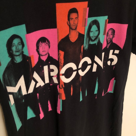 Maroon 5 2013 Graphic North America Tour Concert Tee Shirt Short Sleeve Shirt - Picture 3 of 6